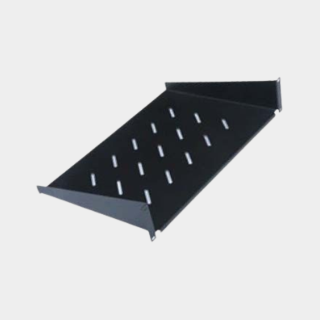 Premium Line 1U / 2U  Fixed Shelf for depth wall mount  cabinet, Black