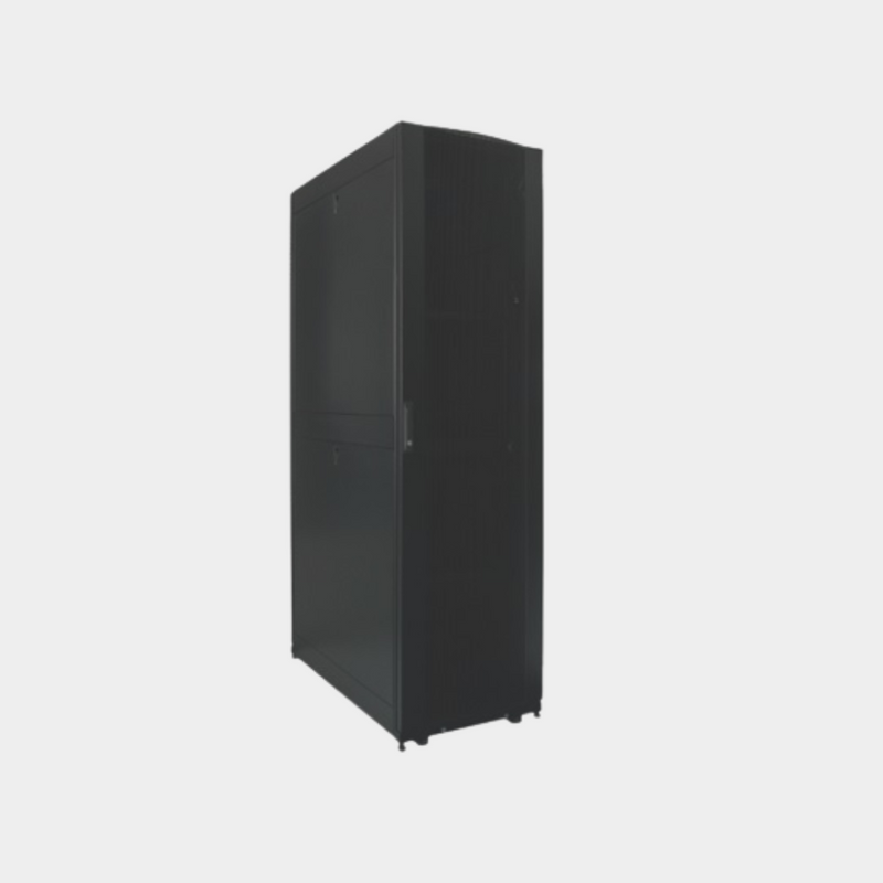 Premium Line Design Enhanced Server Cabinet with perforated front door, height 42U, width 800mm, depth 1200mm, Black (61588342)