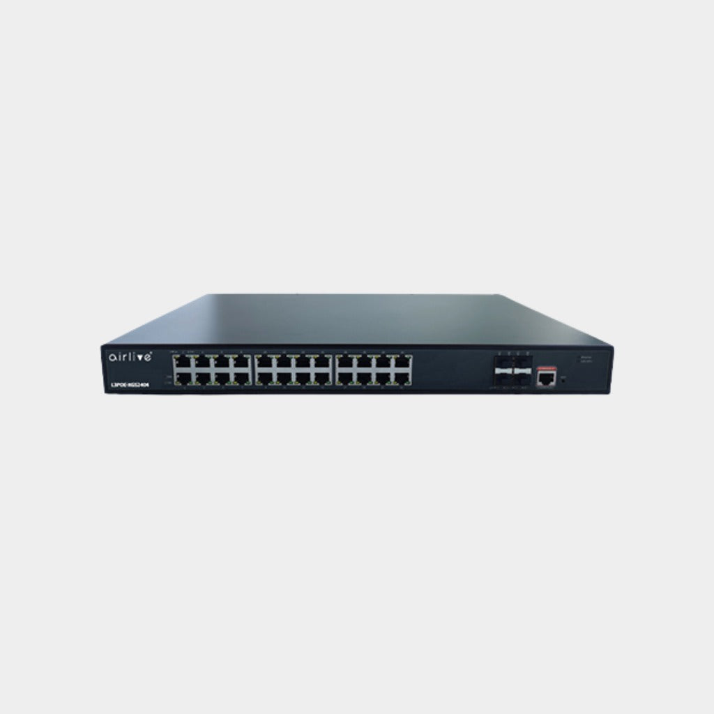 Airlive L3POE-XGS2404-400 Managed Gigabit PoE+ Switch with 10G Uplink (L3POE-XGS2404-400)