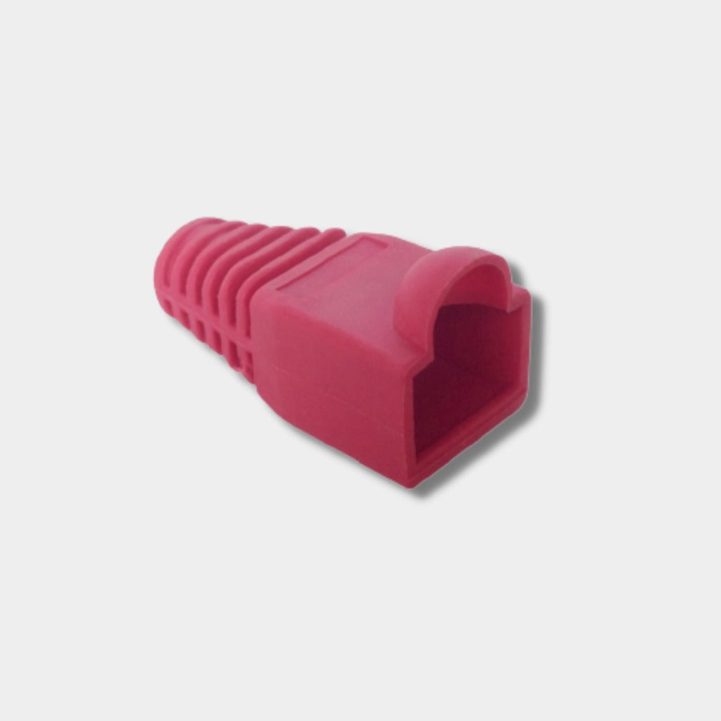 AMP  RJ-45 Rubber Boot Modular Plug Cover, Red