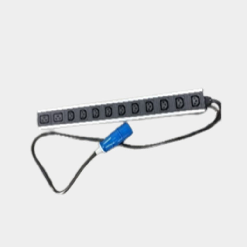 Canovate Basic PDU with 10 C13, 2 C19 outlet, 16A 1 mt 3*4 TTR power cable with commando plug (vertical installation)